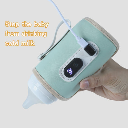 USB Baby Milk Bottle Thermal Bag Universal Digital Display Nursing Bottle Heater Portable Baby Milk Heat Keeper for Traveling