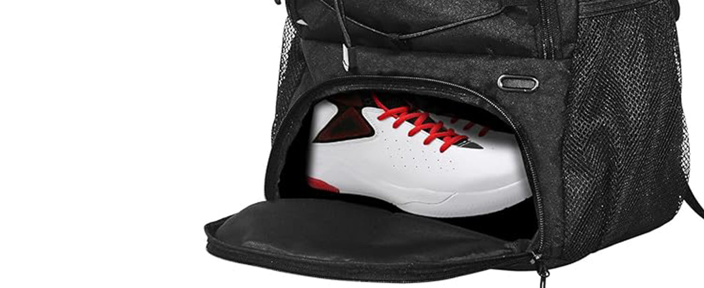 Wolt | Basketball Backpack Large Sports Bag with Separate Ball holder & Shoes compartment, Best for Basketball, Soccer, Voll