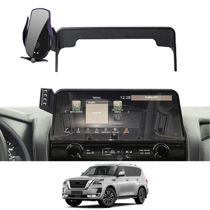 para Nissan Patrol 2023 2024 Suporte de Celular Suporte de Navegação Fixo Base de Carregamento Sem Fio Acessórios