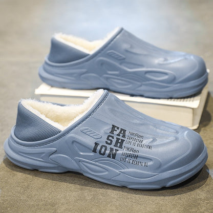 Winter Warm Sandals Women&Men Shoes Indoor Outdoor Slides Cotton Pantoffels Casual Clogs Fur Easy On Off House Floor Slippers