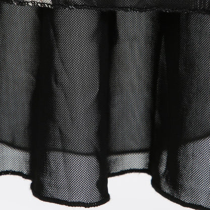 Goth Dark Y2K Aestheics Double Layer Mesh A-line Skirt Women Fashion Florals Pri