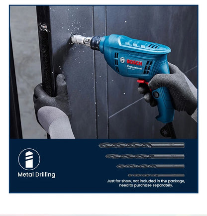 Furadeira Manual Elétrica Bosch, Chave de Fenda Elétrica, Ferramenta Doméstica Pequena de Velocidade Única, Multifuncional GBM400KL, Travamento Automático