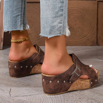 Women Comfortable Platform Sandals Open Toe Wedge Sandals Summer Lightweight New Slippers Fashion Casual Designer Women Shoes