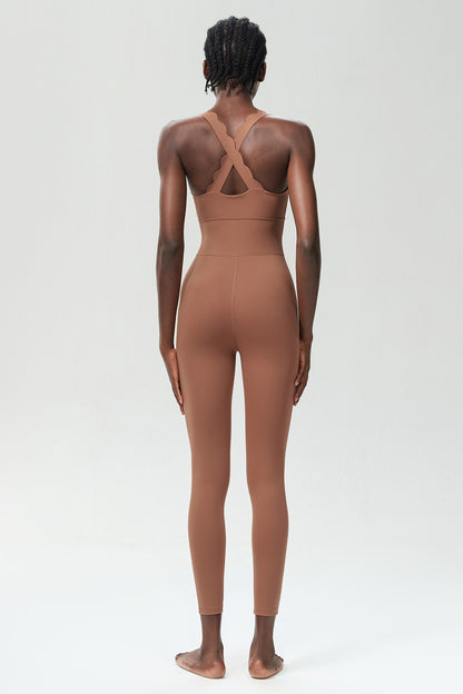 One-Piece Yoga Jumpsuit Women Gym Running Suit Super Soft Slim Fit Fitness Onesie Breathable High Stretch Workout Clothes Tights