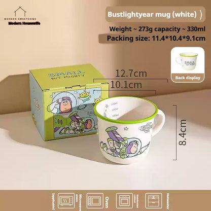 Disney Toy Story Buzz Lightyear Desenho Louça Utensílios Domésticos Pratos Infantis Tigelas de Iogurte Prato de Café da Manhã Presentes de Aniversário