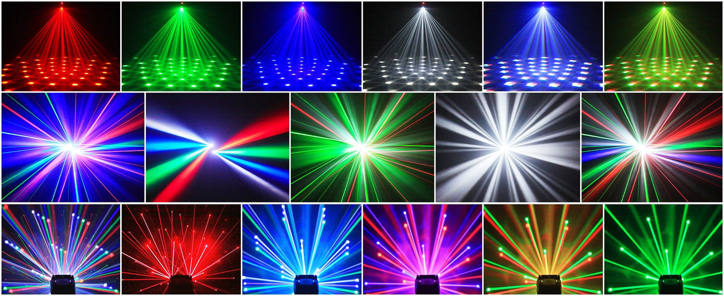 Datewink 65W Two-armed Moving Head Lights RGBW LED Stage Lighting Effect Projector DMX Remote Control For DJ Disco Wedding Party