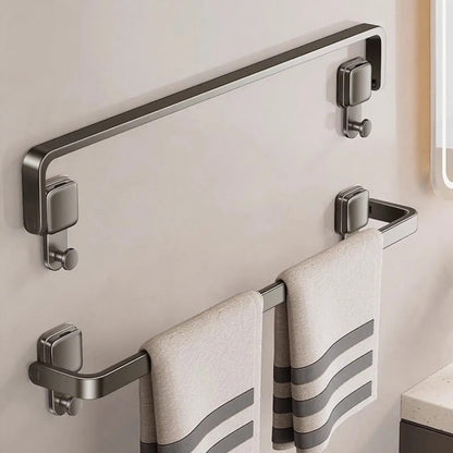 Suction Cup Folding Bathroom Hand Towel Rack Holder Wall Mount No Drill 30/40/50cm Towel Bar Apartment Space Saving
