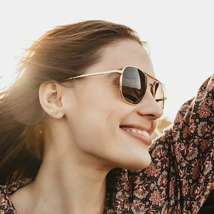 1pcs/3pcs Pilot Fashion Glasses Men Top Quality Brand Designer Tempered Glass Lens AO Pilot Fashion Glasses For Women Male