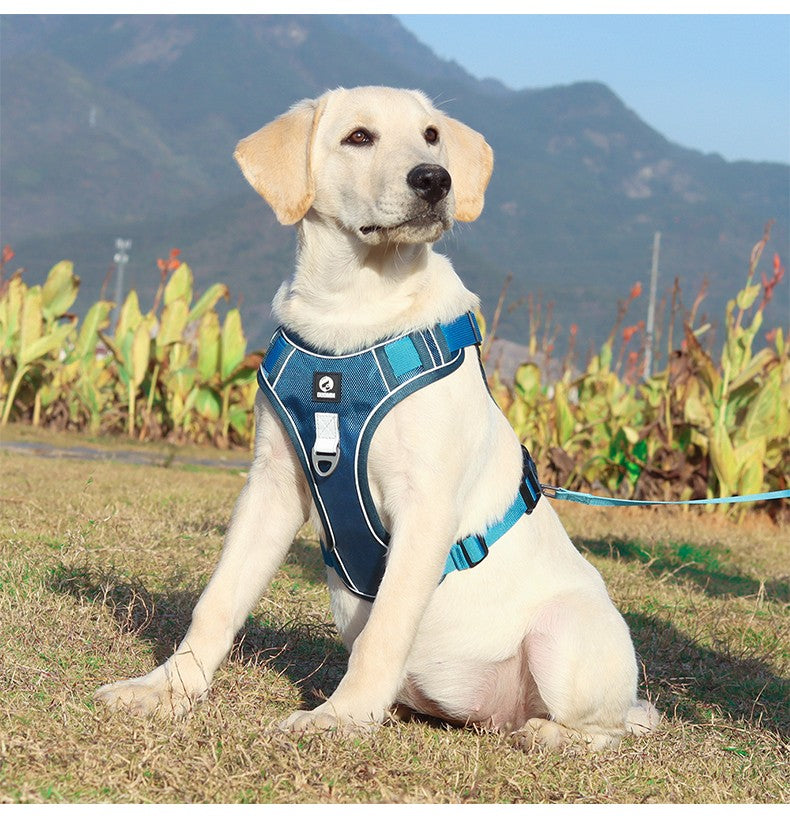 Dog Harnesses Pet Collar Labrador Army Reflective Adjustable Harness Oxford Cloth Vest Training Hound Walk Medium Large Dog