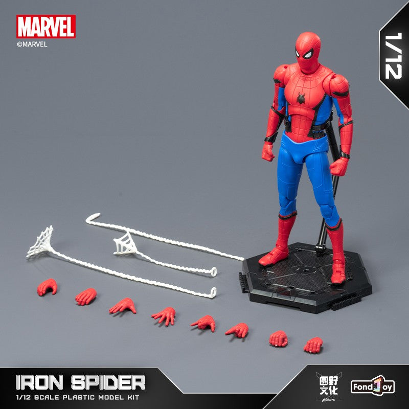 Blokees Original Homem-Aranha Venom Versão HQ 15.5CM 1/12 STARK SUIT Clássico Figura de Ação Montada Coleção Brinquedo Presente