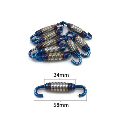 slip-on 2PC Universal Motorcycle Exhaust Spring Hooks Stainless Steel Exhaust Front Middle Link Pipe Rotatable Metal Springs