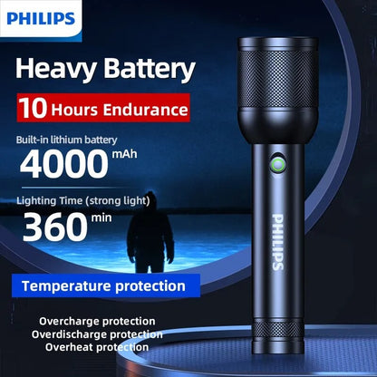 2025 New Philips SFL8168 3200 Lumen LED Flashlight 1000m Portable Powerful Bright Flashlights Camping Lamp for Outdoor Hiking
