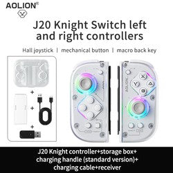 AOLION J20 Hall Joy-con Gamepad for NS2/Switch OLED/Switch NFC HD Shake Lite Left and Right Split Game Controller