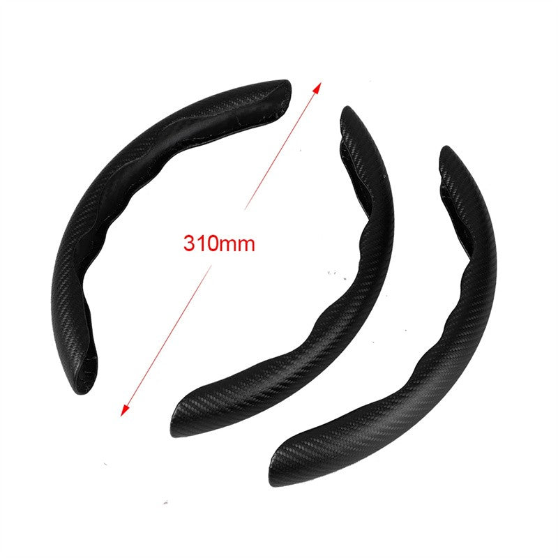 Capa Universal Antiderrapante de Fibra de Carbono para Volante de Carro, Capa Auxiliar para Volante de Carro, Acessórios Antiderrapantes