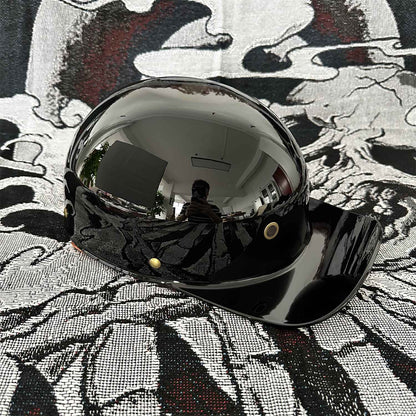 Capacete de beisebol Moto Retro Capacete de motocicleta Capacete de scooter Masculino e feminino Capacete de meio capacete de moda ao ar livre