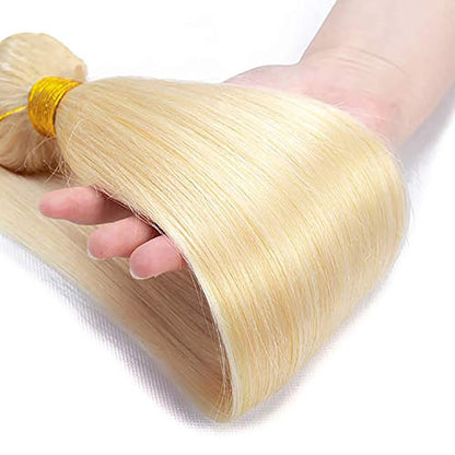 Cabelo Humano Loiro 613 Pacotes Lisos 613 1/3/4 Peças Pacotes 34 36 38 40 Polegadas Grau 12A Extensões de Cabelo Remy Virgem