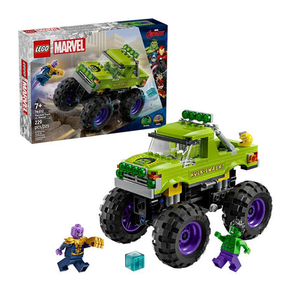 LEGO, Marvel, 76312, Batalha do veículo off-road do Hulk, Thanos, brinquedo de bloco de montar infantil, presente