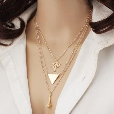 2025 Novo Colar de Moda Design Feminino Simples Simples de Metal Redondo Colar Vendas por Atacado