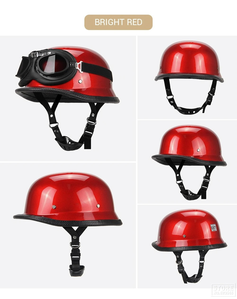Capacete De Moto Retro Alemão Vintage Moto Capacete DOT Certificação Meio Capacete Homens Mulheres