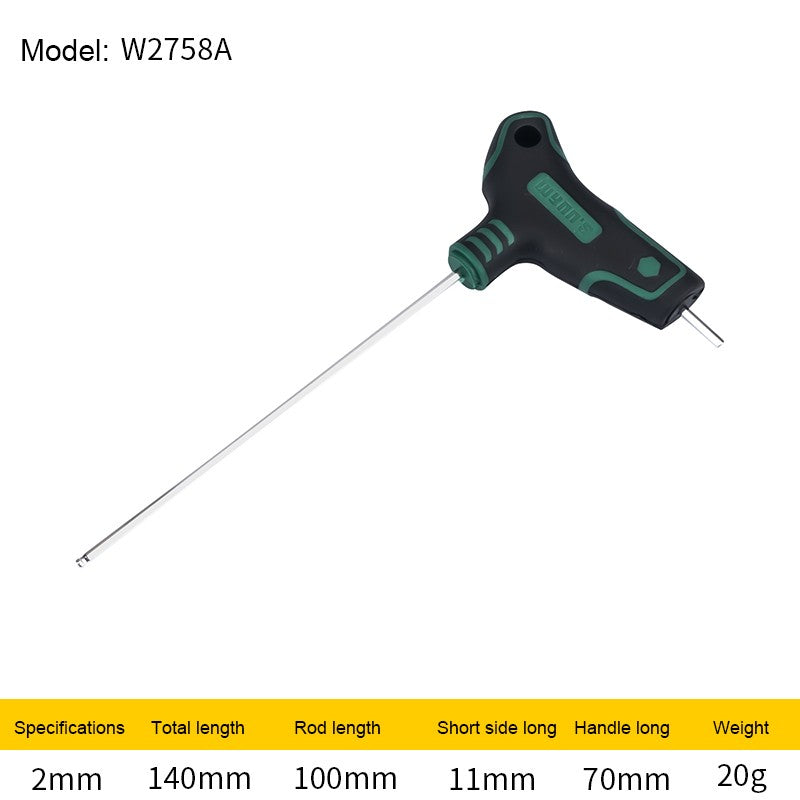 WYNN'S T-Handle Allen Wrench Metric Long Arm Ball/Flat End Hex Key Wrench 1.5-12mm Home Auto Bike Repair Hand Tool Screwdriver