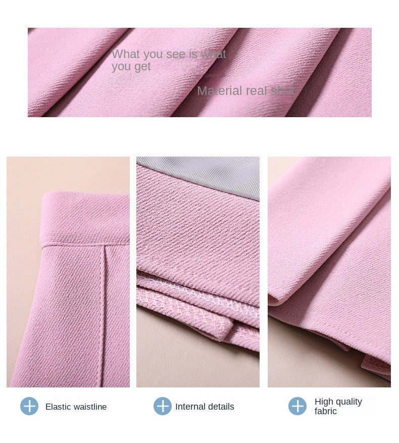 Women's Skirts Japanese Fashion School Clothes Brown Pleated Saias Femininas Girls Red Ropa Para Mujer Mini Skirt With Shorts