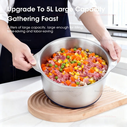 Moedor de Carne Elétrico Processador de Alimentos Aço Inoxidável 304 Multiuso Picador de Legumes Liquidificador de Papinha de Bebê Utensílio de Cozinha