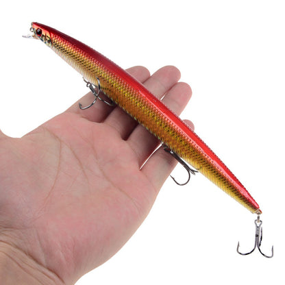 16 Cores 18cm 24g Isca Artificial Minnow Laser Crankbait Dura Plástico Grande Isca Falsa para Pesca Marítima