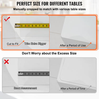 SucceBuy 2mm PVC Table Cloth Transparent Clear Desk Cover Protector Plastic Soft Glass Waterproof Oilproof for Dining Table