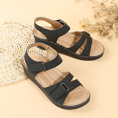 New Summer Trend Women Sandals Soft Bottom Wedge Heels Sandals Women Platform Sandalias Mujer Elegant Wedges Shoes for Women
