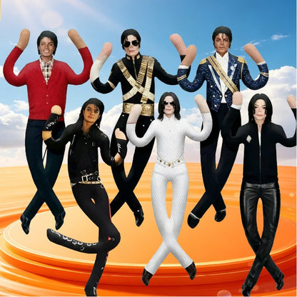 Abstract Michael Jackson Figure Creative Rat Jerky Doll Stuffed Ornament Bendable Rat Jerky Figurine Props Laoshu Gan Doll