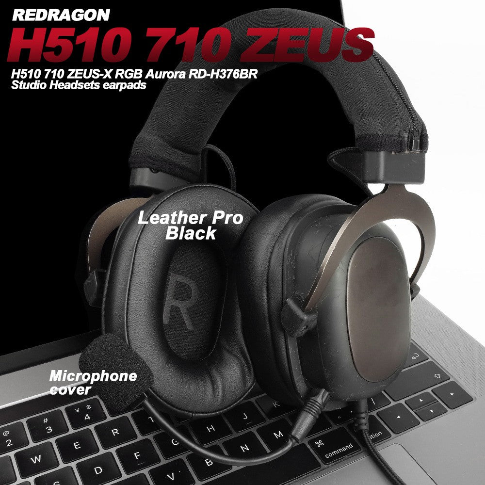 Earphone pads For REDRAGON H510 710 ZEUS-X RGB replacement Earpads headphones Earmuffs Soft cloth Memory Covers Sponge  Protein