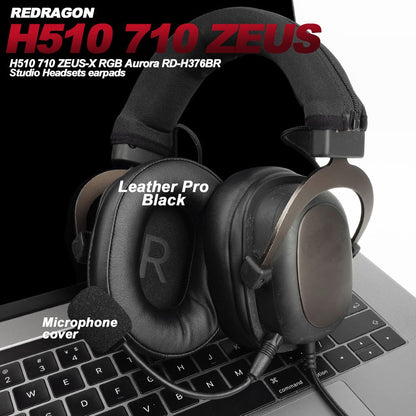 Earphone pads For REDRAGON H510 710 ZEUS-X RGB replacement Earpads headphones Earmuffs Soft cloth Memory Covers Sponge  Protein