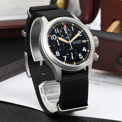 Militado ML1868KF Quartz 3 Dial Watch VK67 Chronograph Movement Luminous Watches Sapphire Glass 100m Water Resistance Wristwatch