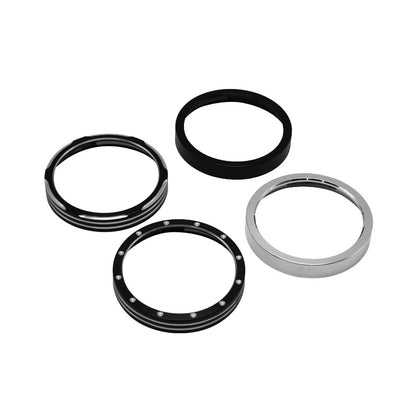 Anel de alumínio preto para velocímetro de moto 1 peça, capa de moldura para Harley Dyna Street Sportster 883 1200 2004-2018/looj