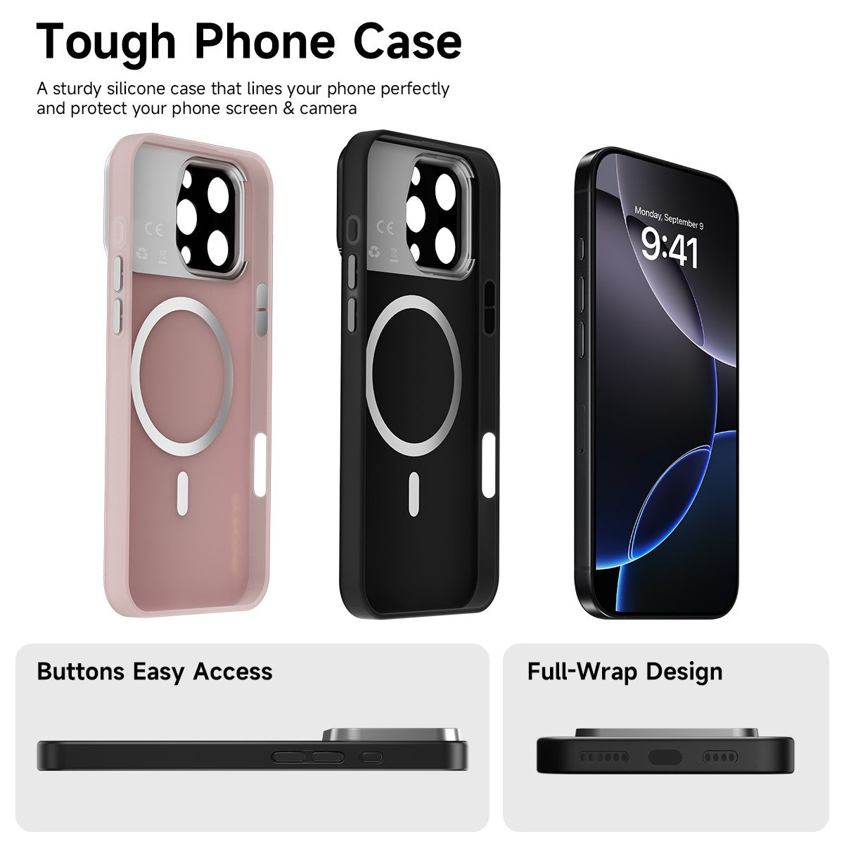 Capa de Celular 2025 com Tela de 1.83'' para Prévia de Selfie, Fundo Personalizado de Foto/Vídeo e Push de Mensagens para iPhone Apple — Presente