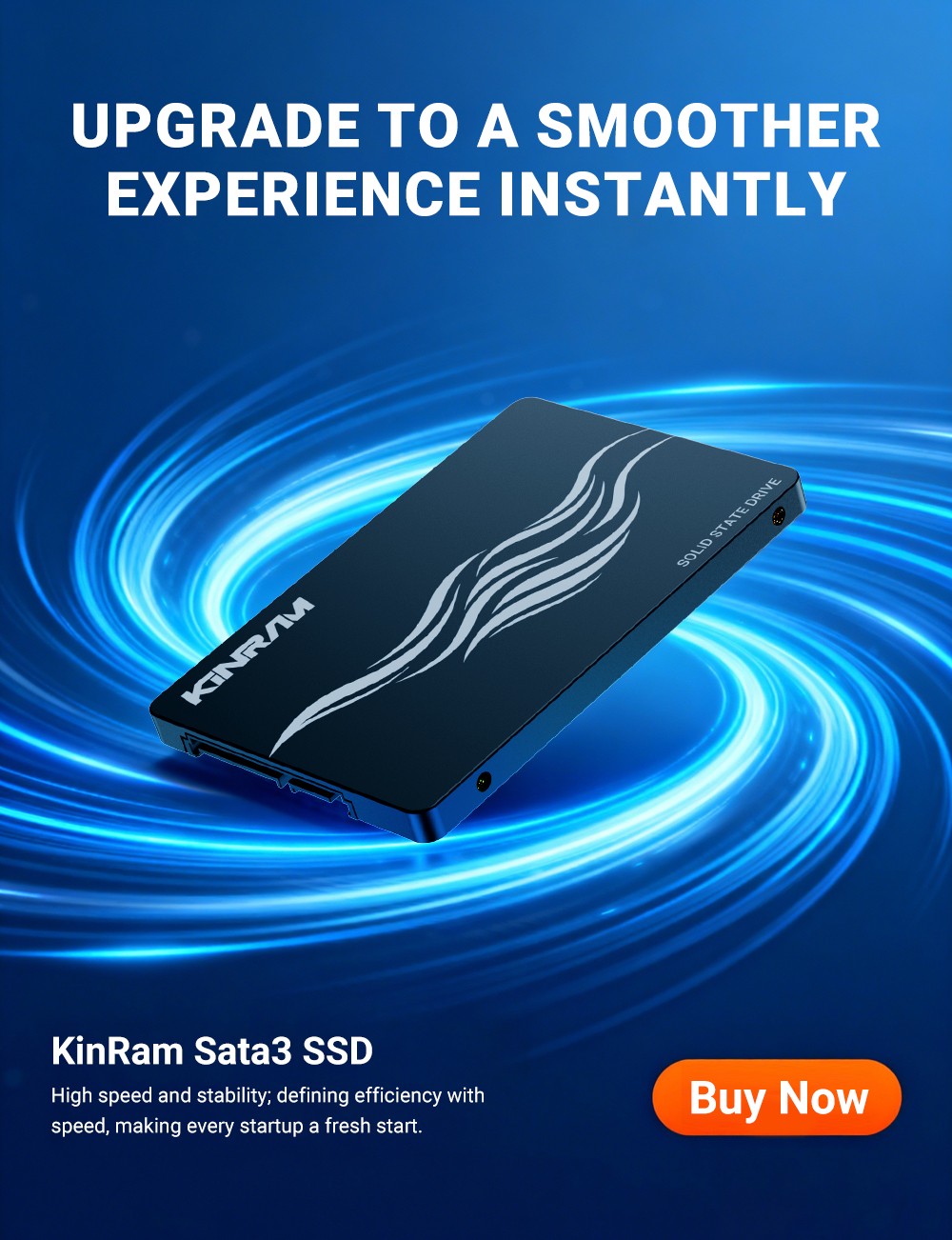SSD KinRam 2.5 SATA3 128GB 120GB para Notebook, Disco Rígido de Estado Sólido Interno de Alta Velocidade SATA 3 para PC Desktop