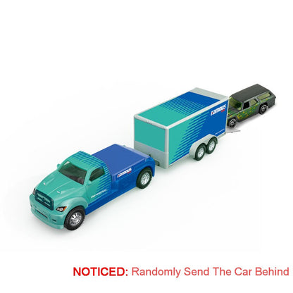 Caminhão de Contêineres em Miniatura Escala 1:64 Carrinhos de Brinquedo de Metal Diecast Reboque com Fricção Veículos de Transporte para Presentes Infantis