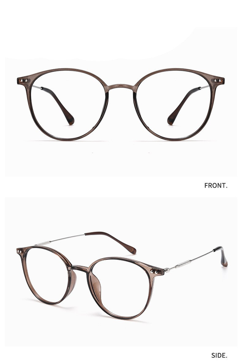 Round Frame Glasses For Myopia Women With Blue Light Ultra-light Internet Celebrity Without Makeup Small Glasses Frame 9531