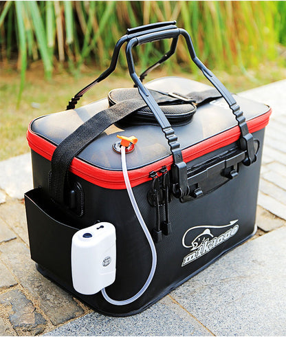 WALK FISH Bolsa de Pesca Espessa Dobrável de EVA Balde de Pesca Portátil Caixa de Peixe Vivo Armazenamento ao Ar Livre Bolsa Impermeável para Acampamento e Caminhada