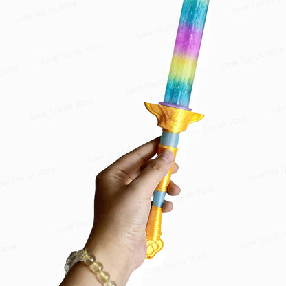 Rumi Sword Kpop Demon Hunters Cosplay Costume Accessories Lights Colorful Sword Women Roleplay Arms Props Halloween Party Gifts