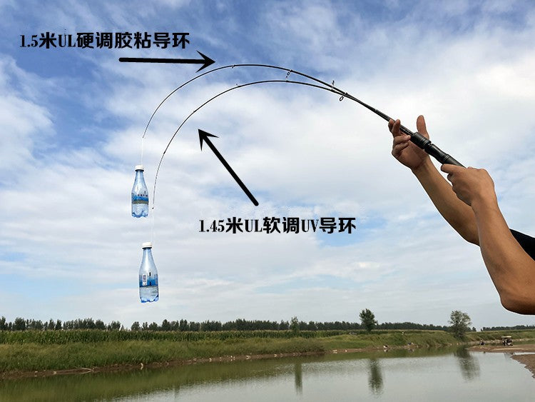 Vara de pesca curta portátil de micro haste de 28 cm, haste branca, com carretel de pesca telescópico ejetor, material de pesca
