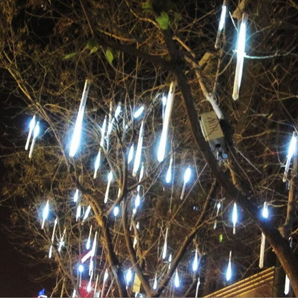 30/50CM LED Meteor Shower Rain Lights Waterproof Falling Raindrop Fairy String Light for Christmas Holiday Party Patio Decor