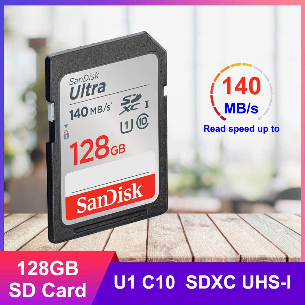 Cartão SD SanDisk 32 GB SDHC 64 GB 128 GB 256 GB Cartão SDXC Cartões de memória C10 Velocidade de leitura de até 200 MB/s U3 V30 Cartões Flash 4K UHD para Câmera