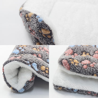 Manta para Cama de Cachorro Engrossada de Flanela Tapete Macio para Dormir de Animais de Estimação para Cães Gatos Cobertor Quente de Inverno para Animais de Estimação