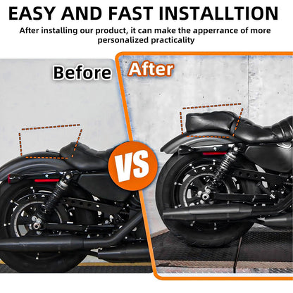 Assento de Motorista de Moto Assento Traseiro de Passageiro Pillion Preto Conjunto de Assento Sporster para Harley Sportster Iron 883 XL883N 2016-2022
