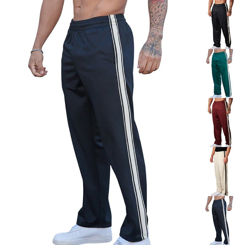 2024 Outono Europa E Estados Unidos Nova Moda Calça Reta Masculina Americana Solta Esporte Estampada Calça de Rua Combinando