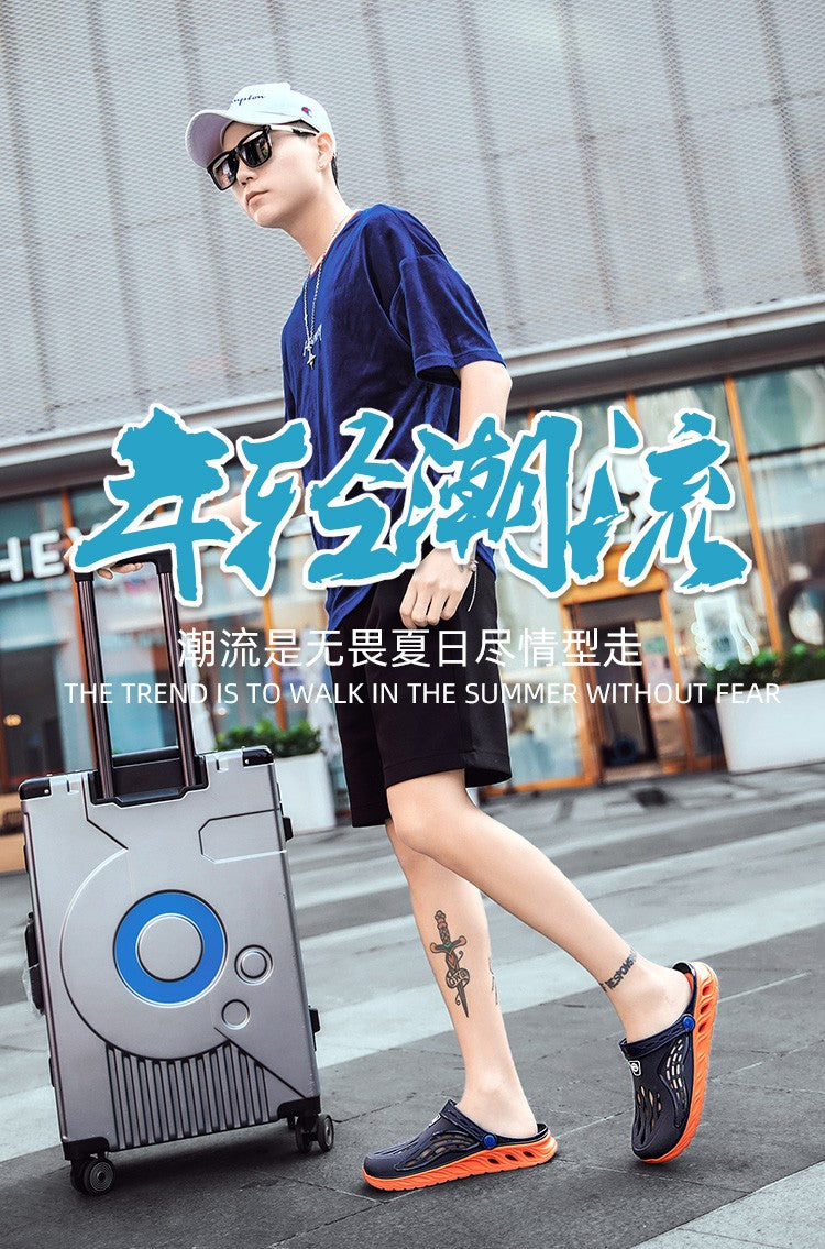 2023 Summer Beach Sandals Non-Slip Breathable Men's EVA Clogs Sandals Trendy Garden Holes Shoes Men Flip Flops