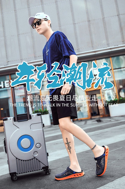 2023 Summer Beach Sandals Non-Slip Breathable Men's EVA Clogs Sandals Trendy Garden Holes Shoes Men Flip Flops