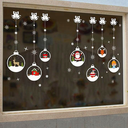 2025 Merry Christmas Wall Sticker Window Glass Merry Christmas Decor for Home Living Room Wall Decor 2026 Happy New Year Sticker