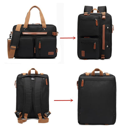Nova Mochila Conversível Multifuncional 2025 Mochila para Notebook de 15,6/17,3 Polegadas Mochila de Viagem de Negócios Mochila Escolar de Nylon Impermeável